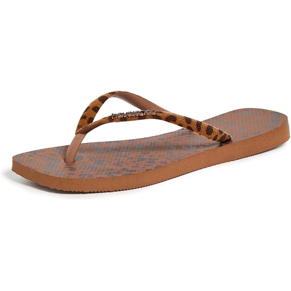 Amazon.com | Havaianas Women's Slim Square Plush Sandals, Dark